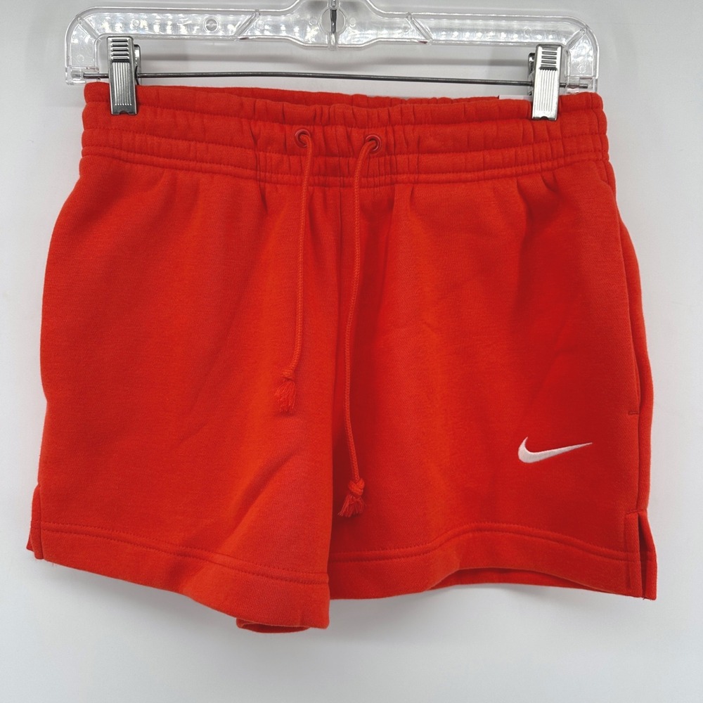 Nike Womens Phoenix Fleece Mid Rise 4 Inch Shorts Red IH2108-633 XS NEW